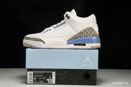 JORDAN “UNC” AIR WHITE 3 RETRO 0912